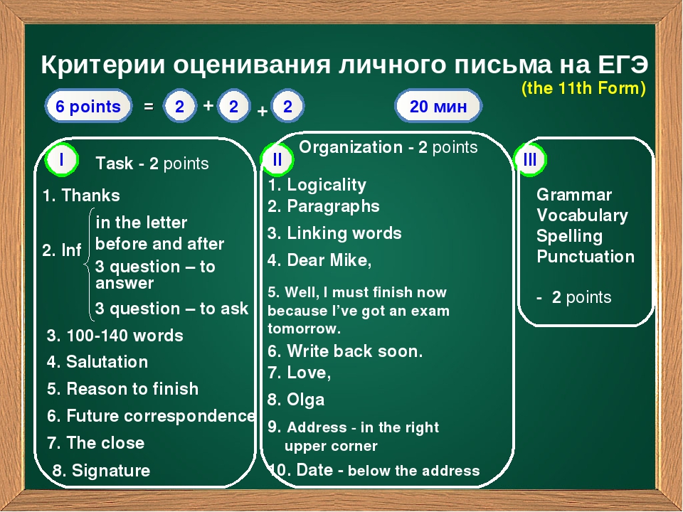 Огэ английский критерии